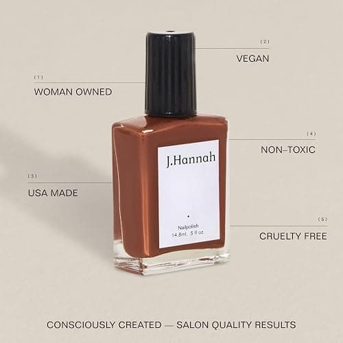 J. Hannah Nail Polish – Vegan, Non-Toxic, Cruelty-Free, Gluten-Free, Long Lasting, USA Made, Southwestern Red Rock Color (Ghost Ranch) thumbnail 2