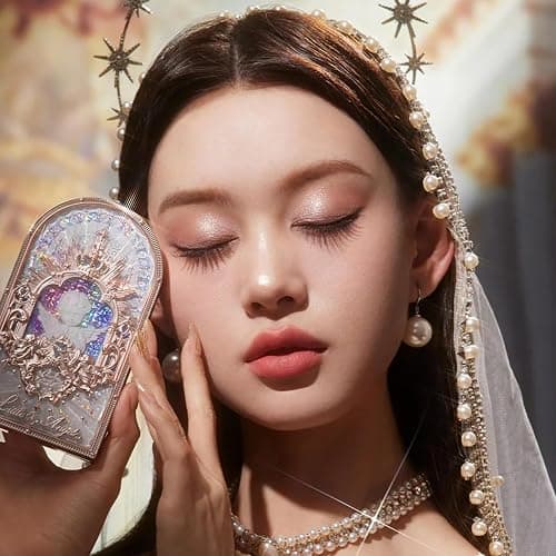 Flower Knows Little Angel 9-Color Eyeshadow Palette,Pink Beige Makeup Palette with 6 Matte + 3 Shimmer Shades,Blendable Smooth Cute Eye Makeup,0.37 Oz(01 Eden's Angel) thumbnail 7
