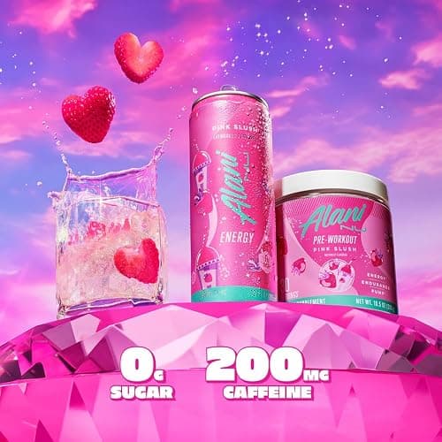 Alani Nu Pre Workout Powder Pink Slush, Amino Energy Boost, Endurance Supplement, Sugar Free, 200mg Caffeine, L-Theanine, Beta-Alanine, L-Citrulline, 30 Servings thumbnail 6