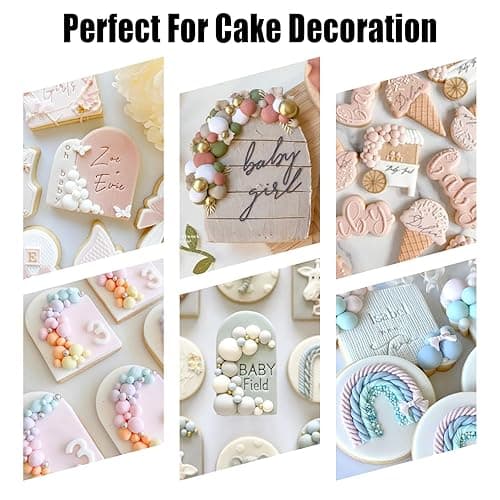 KALAIEN 3 PCS Pearl Bubbles Ball Fondant Molds, Pearl Borders Silicone Mold diy 3d Bubble Fondant Mold for Baking(arch) thumbnail 8