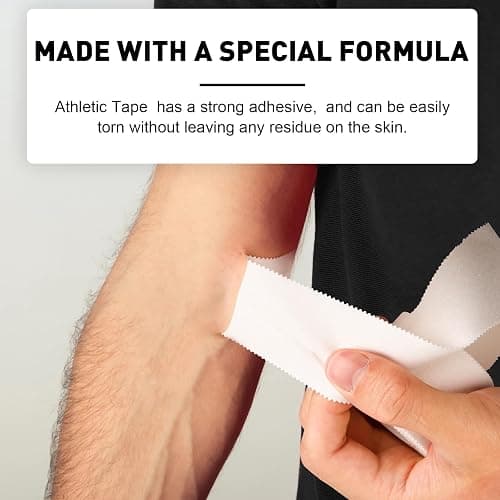 CHMI Athletic Tape,White Sports Tape (32 Pack), 320 Yards Rolls Very Strong Easy Tear NO Sticky Residue Best Tape for Gymnastics Climbing Bat Injuries Medical (1.5 Inch X 320 Yards). thumbnail 3