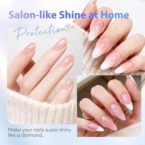 AZUREBEAUTY 18ml Gel Base and Top Coat Set – No Wipe High Gloss Soak Off UV/LED Nail Polish, Long-Lasting Clear Gel for Smooth Shiny Manicure thumbnail 3