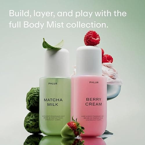PHLUR Berry Cream Body Mist, 8 Fl Oz - Hair and Body Perfume for Women, Sweet Berries & Vanilla Perfume Body Spray with Strawberry, Cream, Vanilla Bean and Sugared Amber Fragrance thumbnail 6