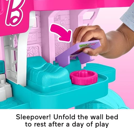 Fisher-Price Little People Toddler Toy Barbie Beach House Playset, Figures and Accessories for Preschool Pretend Play Kids Ages 18+ Months thumbnail 4