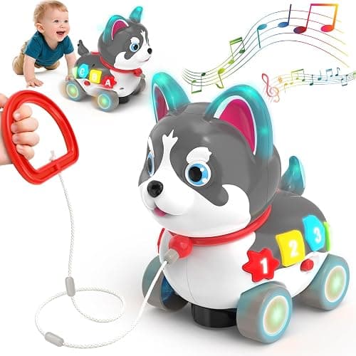 Baby Toys for 6-12-18 Month, 3-in-1 Musical Puppy Toy, Crawling & Walking Toys for 1 Year Old Boy Girl Gifts, Bilingual Learning Educational for 7 8 9 10 Months Developmental Toy - Image 1
