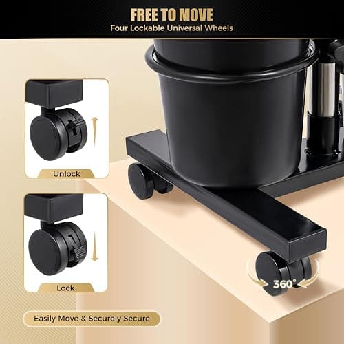 Portable Shampoo Bowl with Electric Pump and 2 Buckets, Hair Washing Station for Home & Barber Use, Mobile Hair Washing Sink, Height Adjustable, Black thumbnail 5