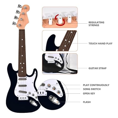16inch Mini Guitar Toy for Kids and Beginners, Electric Guitar with Strap for Toddlers and Boys and Girls Instrument Toys thumbnail 5
