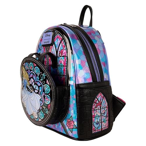 Loungefly Disney Princess Stained Glass: Sleeping Beauty Mini-Backpack, Amazon Exclusive thumbnail 2