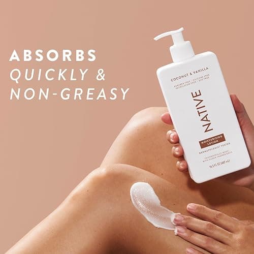 Native Body Lotion Contains Naturally Derived Plant-Based Moisturizers for Women and Men | Restores Dry Skin, Coconut & Vanilla, 16.5 fl oz thumbnail 7