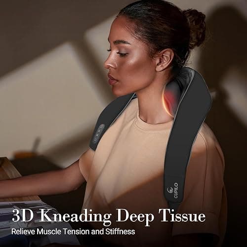 Neck and Shoulder Massager with Heat [Remote Control], FSA Eligible HSA, 6D Kneading Shiatsu Neck and Back Massager for Pain Relief Deep Tissue, Cordless Handsfree Electric Back Massager, Gift for Her thumbnail 5