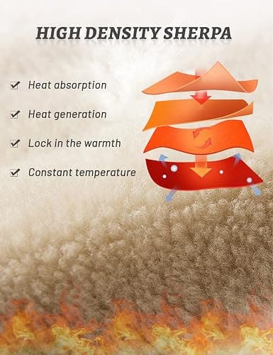 Gihuo Men's Winter Fleece Pants Sherpa Lined Sweatpants Active Running Jogger Pants thumbnail 7