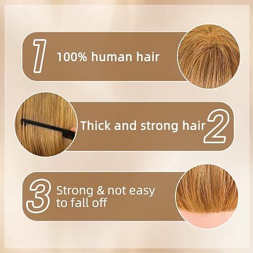Mannequin Head with 100% Human Hair, MYSWEETY Doll Head for Hair Styling, Manikin Head Cosmetology Makeup Hairdressing Training Head with Clamp Holder and Tools(18" Brown, Makeup) thumbnail 5