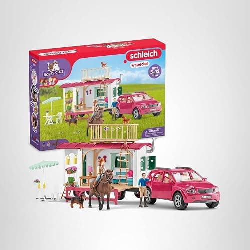 Schleich Horse Club - 113PC Interactive Camping Trip - Car and Camper Caravan Playset with Horse and Rider Figures, Dog Figurine and Accessories for Girls, Boys - Realistic Kids Toys Ages 5+ | 72205 thumbnail 13