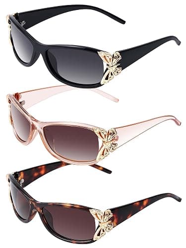 Tellegloww 3 Pcs Polarized Sunglasses for Women Fashion Butterfly Design Trendy Retro UV 400 Protection Sunglasses, 3 Style - Image 1