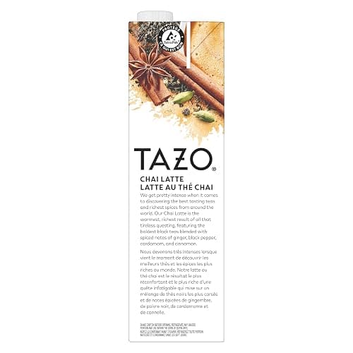 TAZO Chai Concentrate - 946 mL (Pack of 1), At Home Café Experience, Flavorful and Aromatic, Caffeinated, Enjoy Hot or Iced thumbnail 4
