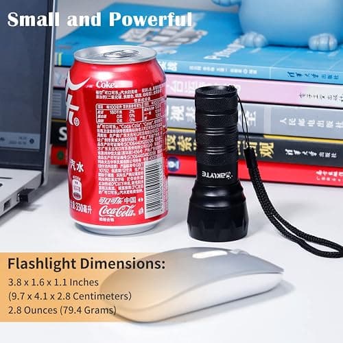 Waklyte Black Light UV Light, 21 LED 395nm UV Flashlight, Powerful Mini Blacklight Flashlight, Small Portable Black Light Flashlight for Pet Urine Detection, Scorpion, Resin Curing, Bed Bug, Nails thumbnail 3