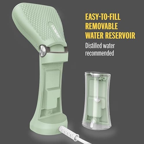 Conair Handheld Garment Steamer for Clothes - Power Steam: Small Size, Big Power - Great for Home, Office, or Travel with Dual Voltage for Worldwide Use, Mint Green thumbnail 5