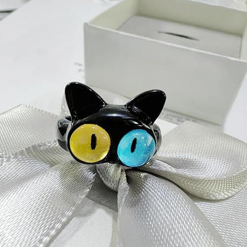 unahtinr 9pcs Y2K Cartoon Little Monsters Eyeball Ring Funny Resin Open Finger Ring Cute Couple Knuckle Ring Party Jewelry thumbnail 6