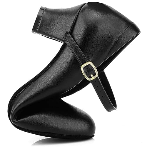 Women's Character Shoes Wedding Ankle Strap Heels Latin Dance Pumps thumbnail 6