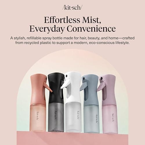 Kitsch Large Continuous Spray Bottle for Hair – Haze Blue, 180ml | Fine Mister Spray Bottle & Water Spray Bottle – Recycled Hair Spray Bottle – Spray Bottles for Cleaning, Styling, & More thumbnail 8