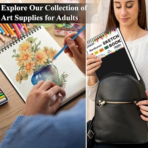 9" x 12" Sketch Book, Top Spiral Sketchbook, 100 Sheets Sketch Pad, (68 lb/100 GSM) Drawing Paper Pad, Drawing Pad for Kids, Artist Sketchbook for Drawing, Illustration & Art Supplies. thumbnail 6