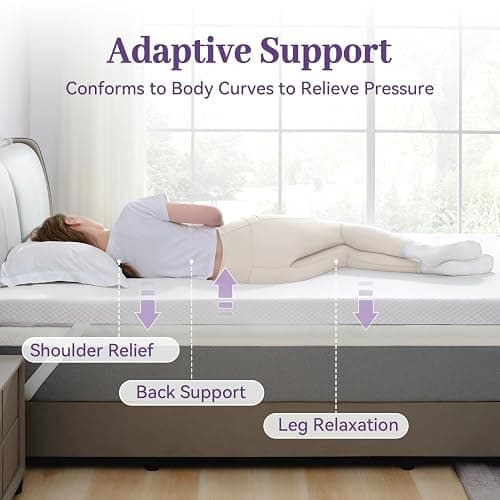 SINWEEK 2 Inch Gel Memory Foam Mattress Topper Twin XL Size/Twin Extra Long, Ventilated High Density Pad for Back Pain, Bed Topper with Removable Soft Cover, CertiPUR-US Certified - Twin XL(39 x 80 inch) - 2 Inch (White Cover) thumbnail 3