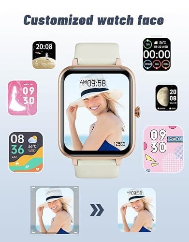 GRV Smart Watch Answer Dial Call,Fitness Watch with Heart Rate Monitor,Step Counter,Sleep Tracker,Sports Fitness Tracker Watch Pedometer Call SMS Notification Smart Watches for Women Men thumbnail 6