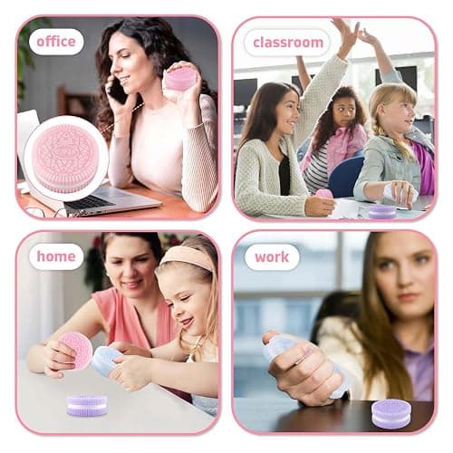 Gytera Sticky Cookie Squishies Fidget Toys Adults, Squeeze Toys Sensory Toys for Kids with Autism, Stress Balls for Adults Fidgets Birthday Gifts Party Favors for Kids(4 Pack Pink Black Green Purple) thumbnail 4