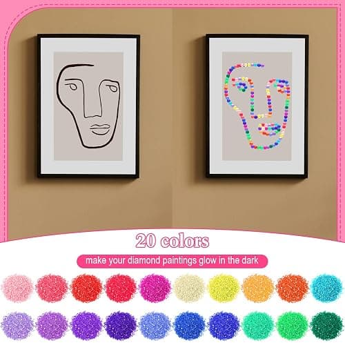 Suzile 15000 Pcs Glow in The Dark Beads for Diamond Painting 20 Colors 2.8 mm Diamond Painting Beads for DIY Craft Accessories thumbnail 5