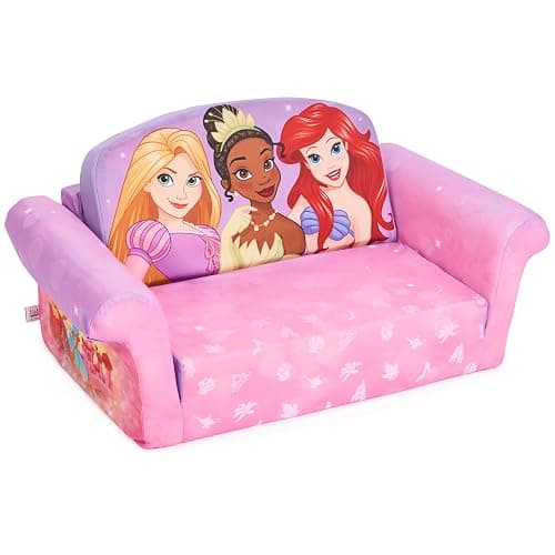 Marshmallow Furniture, Children's 2-in-1 Flip Open Foam Compressed Sofa, Disney Princesses thumbnail 7