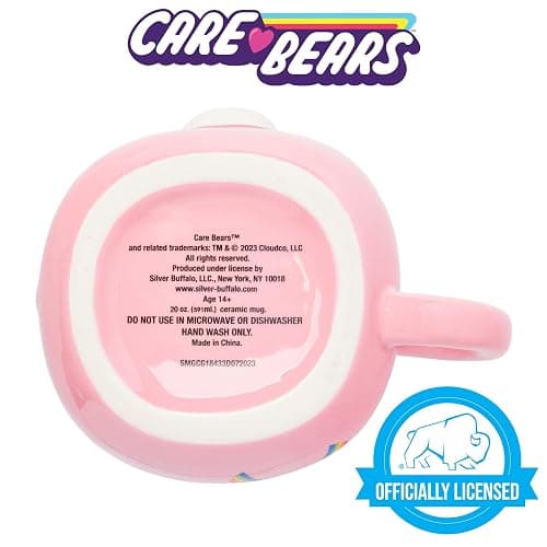 Silver Buffalo Care Bears Cheer Bear Ceramic 3D Sculpted Mug, 20 Ounces thumbnail 6