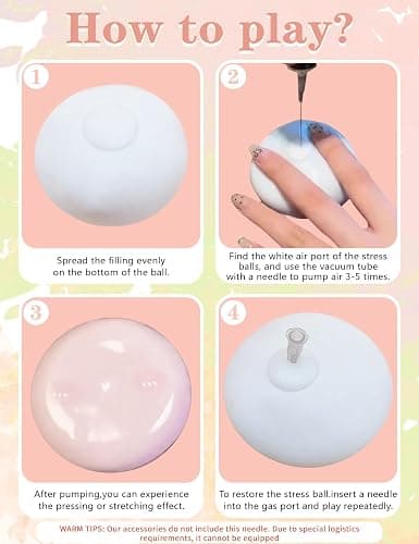 Gezan Shapeable Squishy Toys Stress Balls Stress Relief Sand Glutinous Balls Fidget Toys for Adults Anxiety Relief (Pink,Green) thumbnail 6
