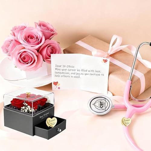 UHOT Personalized Stethoscope Name Tag - Stethoscope Charms Nurse Accessories for Work, Nurses Week Graduation Gift Nurse Doctor Medical Professional (Heart-Shaped) thumbnail 7