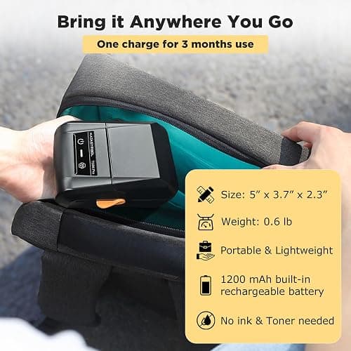 SUPVAN T50M Pro Bluetooth Label Maker Machine with Tape, Wide Waterproof Label, Versatile App with 40 Fonts and 650+ Icons, Inkless Labeler for Home, Kitchen, School, Office Organization, Black thumbnail 8