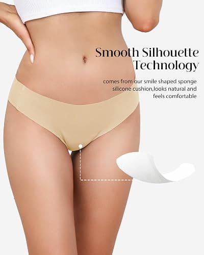 LEVAO Seamless Thongs for Women-Low Waist Invisible G-string No Show Thong Panty Liners Workout Panties S-XL thumbnail 5