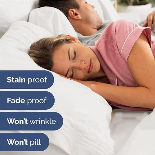 Full Size 4 Piece Sheet Set - Breathable & Cooling Sheets - Antique White | Hotel Luxury Bed Sheets for Women & Men, Deep Pockets, Easy-Fit, Extra Soft and Wrinkle Free Sheets, Oeko-Tex Bed Sheet Set thumbnail 5
