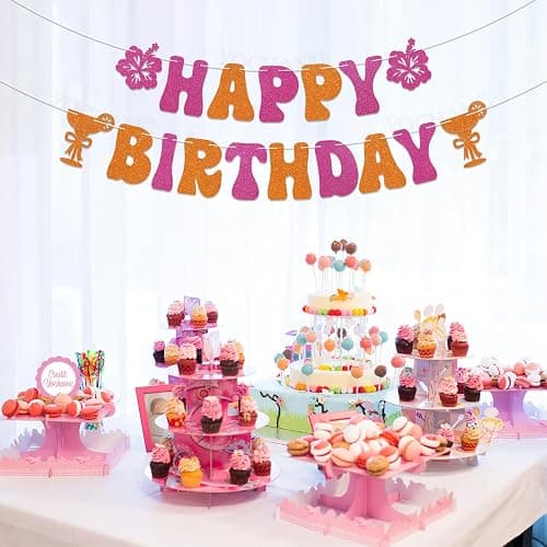 Sunset Birthday Decorations - Summer Sunset Soirée Happy Birthday Banner | Sunset Soirée Banner, Sunset Themed Birthday Party Decorations Sunshine Birthday Decor thumbnail 5