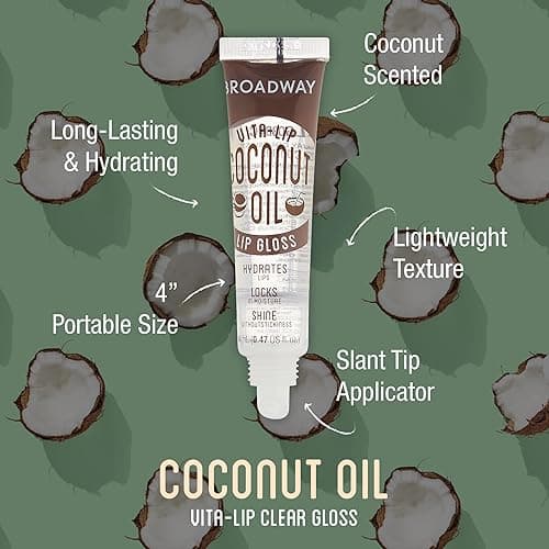 Ruby Kisses Broadway Vita-Lip Clear Lip Gloss (Coconut Oil 6 Pack), Ultra-Hydrating & Soothing Formula with Vitamin Oils, High-Shine Non-Sticky Finish, Healing Glossy Lip Balm Locks in Moisture thumbnail 3