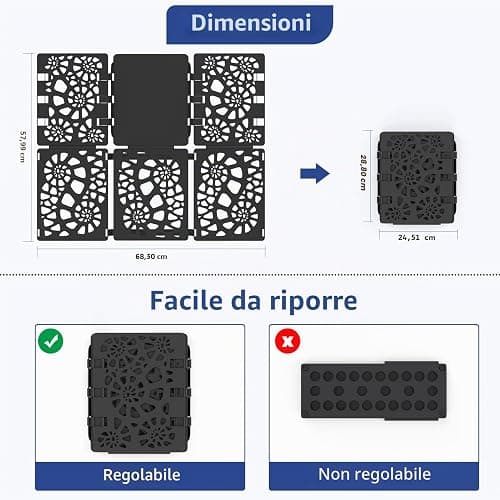 BoxLegend Piega Magliette V1-Plus Piega Magliette Adulti e Bambini Abbigliamento Veloce e Conveniente per Piega Camicie Piegare Magliette Nero thumbnail 2