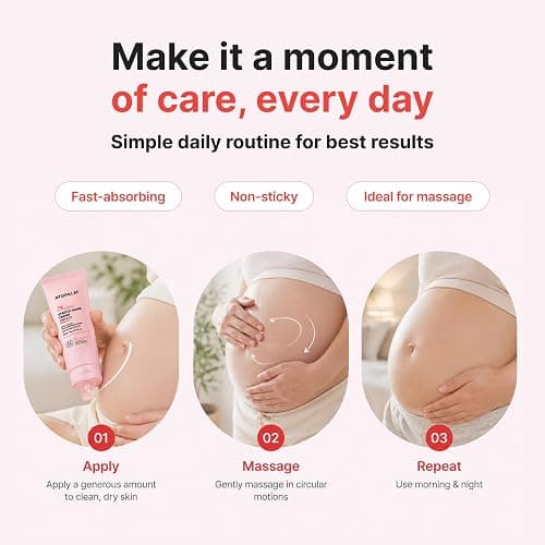 ATOPALM Maternity Care Stretch Mark Cream, 150ml 5 Fl Oz, Canola Oil Postpartum Skin Care| Pregnancy Red Lines Relief | Skin Swelling Elasticity Improvement| Gentle Body Moisturizing | Kbeauty thumbnail 8