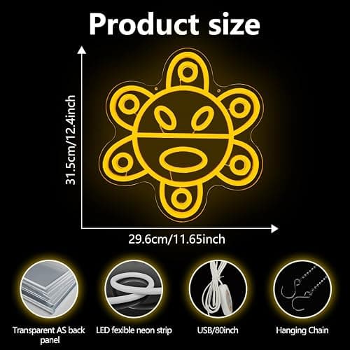 Puerto Rico Taino Sun Neon Sign for Wall Decor Taino Neon Light Navidad Puerto Rico Wall art Dimmable Light Up Sign for Christmas Birthday Gifts thumbnail 2