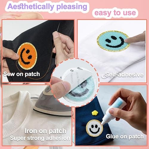 GAMYPET Chenille Letter Patches Self Adhesive Stickers for DIY – 136 Pcs Fuzzy Cute Varsity Patches Embroidery Jackets, Jeans Patches Gift Bag Decoration thumbnail 5