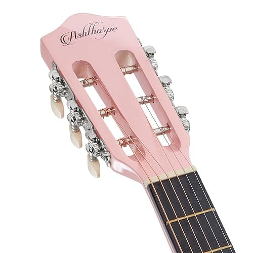 Ashthorpe 38-inch Beginner Acoustic Guitar Package (Pink), Basic Starter Kit w/Gig Bag, Strings, Strap, Tuner, Picks thumbnail 5