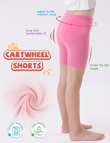 4 Pack Baby Toddler Girls' Shorts Bike Cartwheel Dance Pull On Shorts Girls Summer Athletic Everyday Clothes Soft - Set 8 - 18-24 Months thumbnail 4