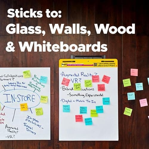 Post-it Super Sticky Easel Pad 25 in x 30 in White 30 Sheets/Pad 2 Pad/Pack Large White Premium Self Stick Flip Chart Paper Super Sticking Power (559) thumbnail 6