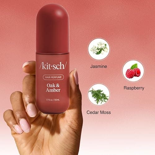 Kitsch Hair Perfume for Women - Oak & Amber | Clean, Deodorizing & Patented Odor-Eliminating Technology Hair Spray & Body Mist - Freshen Hair, Body & Pillows- Berries and Blooming Jasmine Scent - 50mL thumbnail 6