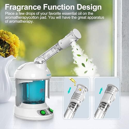 DENFANY Hair Steamer, 2 in 1 Hair and Face Steamer for Natural Hair with UV Ozone, Face Steamer Hair Humidifier Moisturising Hydration System Sprayer for Personal Care Use at Home and Salon thumbnail 4