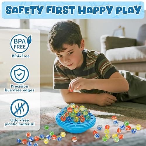 INKZOO Marble Balance Game, Wobble Marble Stacking Game for Kids 6+, Family Games for Kids and Adults with Built-in Storage, Marbles Board Game for 1-4 Players, Fun Birthday Party Games Toys thumbnail 7