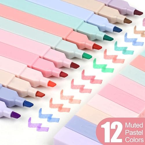 Utron 12pcs Bible Highlighters, Pastel Highlighter Set, No Bleed Bible Highlighters (12 Color) thumbnail 2