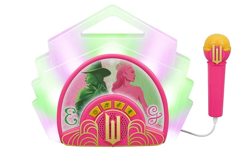 eKids Wicked Karaoke Microphone with Bluetooth Speaker for Fans of Wicked Toys, Kids Karaoke Machine with Built in Music, Great for Kids - Image 1
